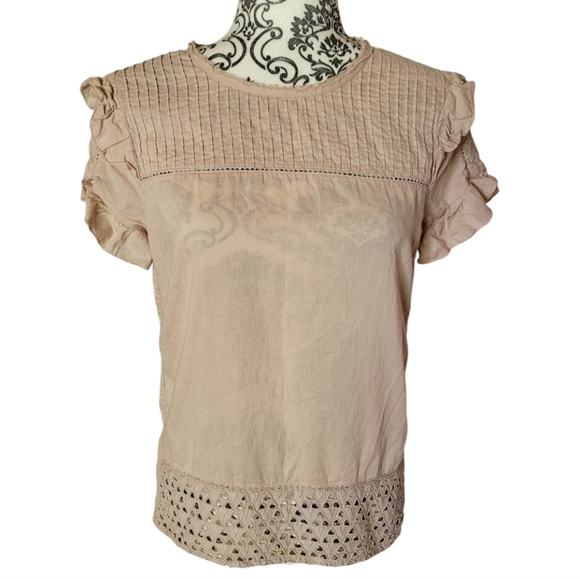 Scotch & Soda Tops - Maison Scotch short ruffle sleeve blouse size 1/small